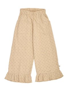 Müsli katoenen poplin broek met tulpjes en rushes aan de pijpen