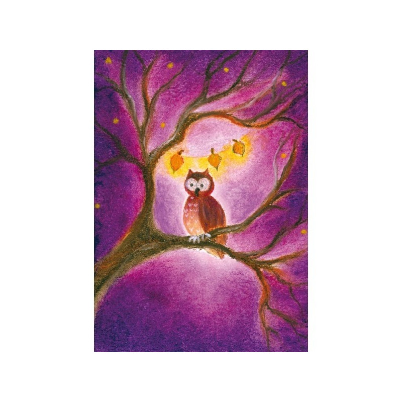 Postkaart De uil (Baukje Exler)