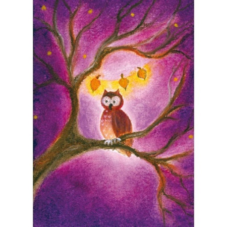 Postkaart De uil (Baukje Exler)