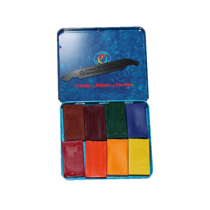 Stockmar beeswax blocks , 8 colours in a tin, waldorf selection