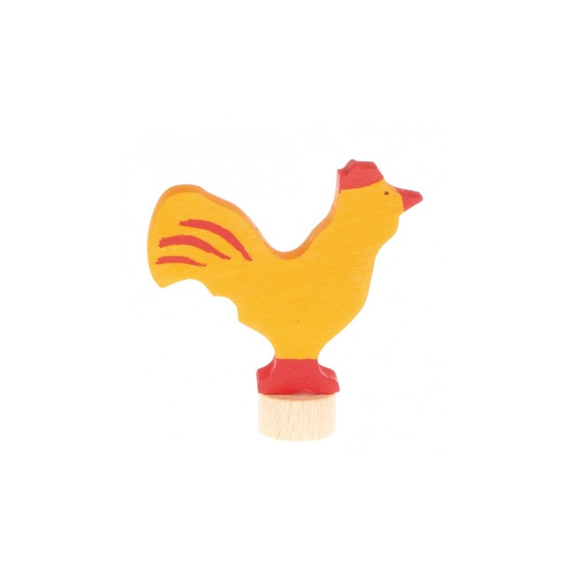 Grimms traditional figurine rooster yellow (3951)