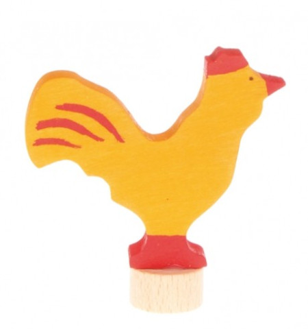 Grimms traditional figurine rooster yellow (3951)