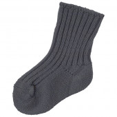 Joha donkergrijze wollen sokken 90% wol.