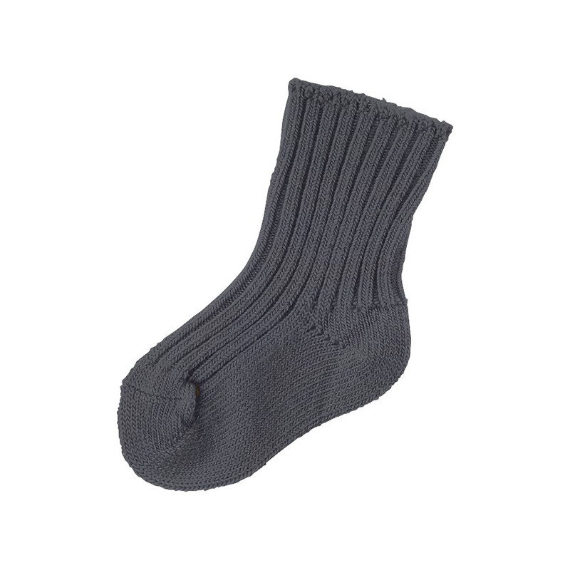 Joha donkergrijze wollen sokken 90% wol.