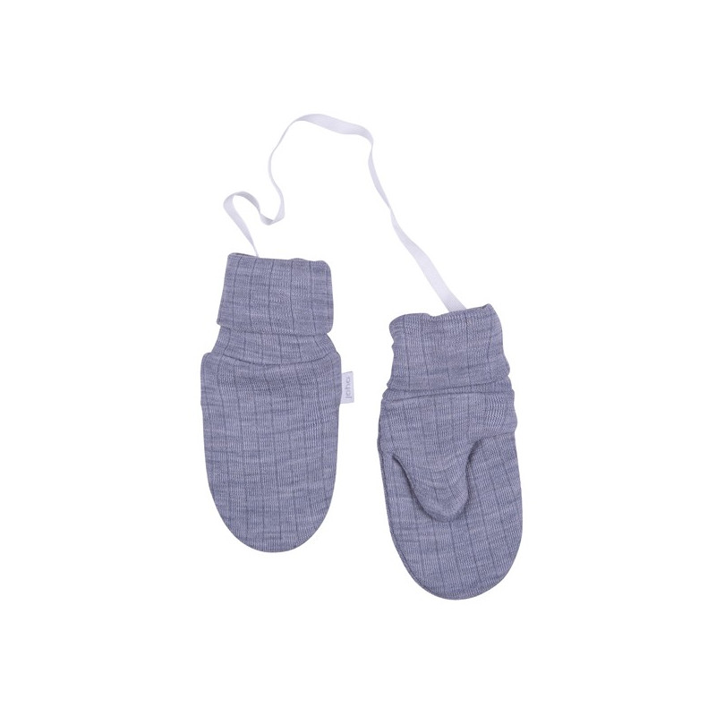 Joha lichtgrijze wantjes met duim 100% wol