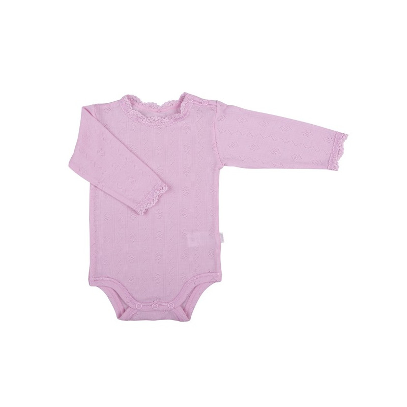 Joha kanten romper roze 85% wol 15% zijde