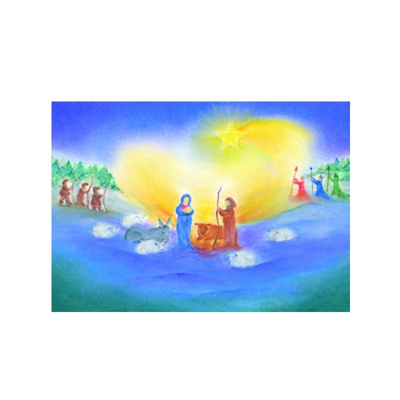 Joseph and Mary in the light of the star (Baukje Exler)