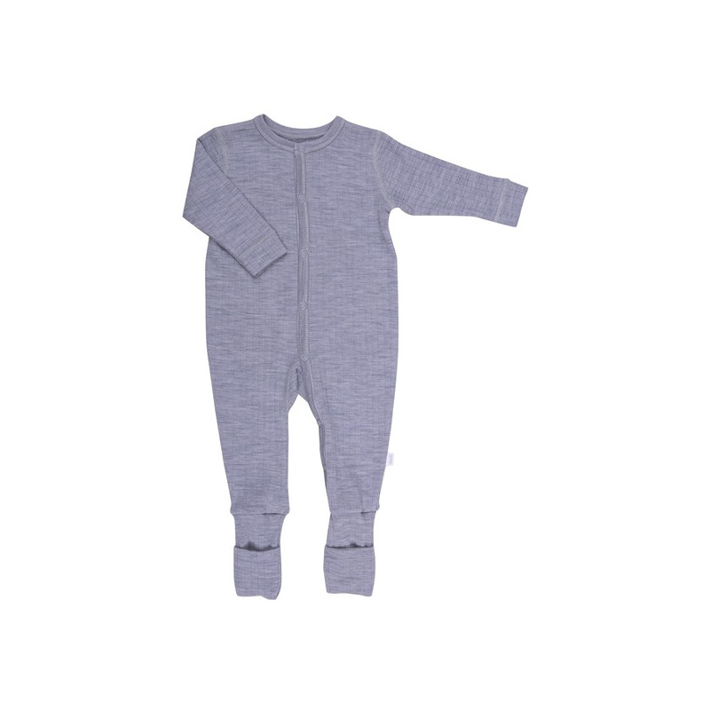 Joha jumpsuit lichtgrijs met omslag 100% merinowol  (56140) 
