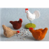 Three chicken and a cock (Atelier Pippilotta)