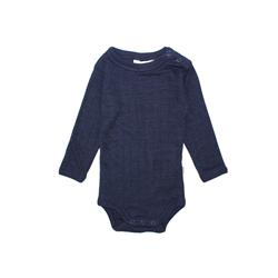Joha wol/zijde romper lange mouw navy (65518)