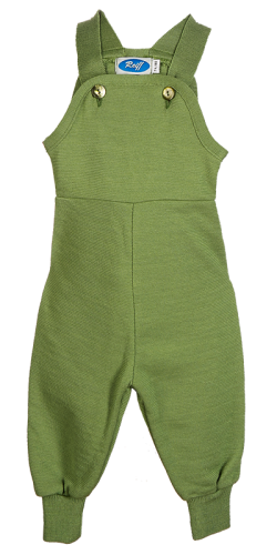 Reiff wool silk terry dungarees Green