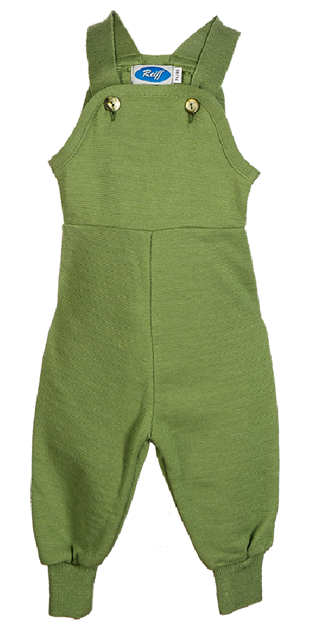 Reiff wool silk terry dungarees Green