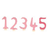 Grimms decorative numbers set 1-5 pink (4401)