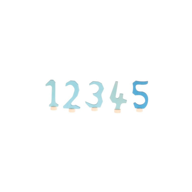 Grimms decorative numbers set 1-5, blue (4403)