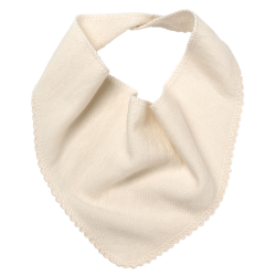 Reiff wool silk terry bib Natural