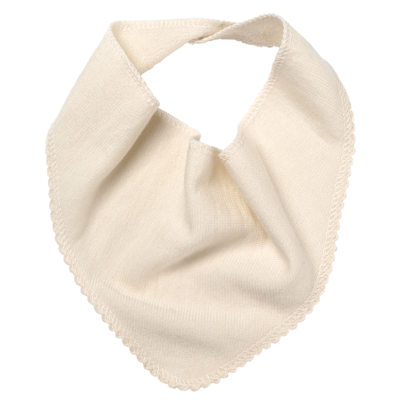 Reiff wool silk terry bib Natural