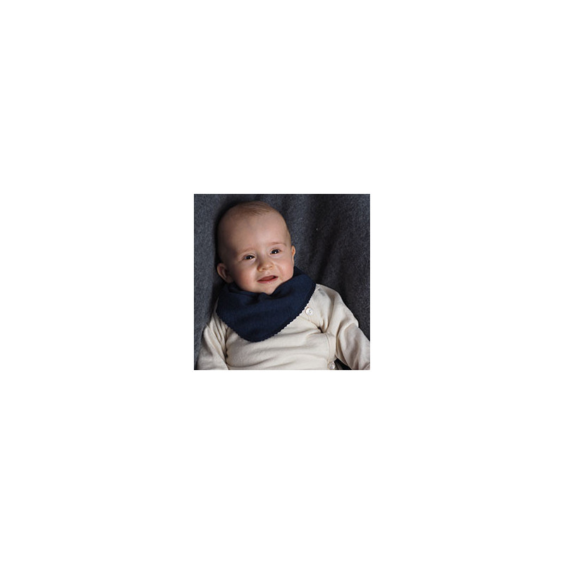 Reiff wool silk terry bib marine