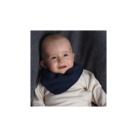 Reiff wool silk terry bib marine